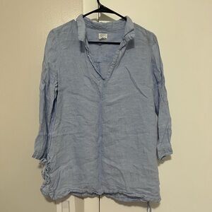 Women’s Sky Blue 100% Linen Tunic